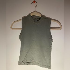 SKIMS Cotton Jersey Mock Neck Tank Mineral Size S